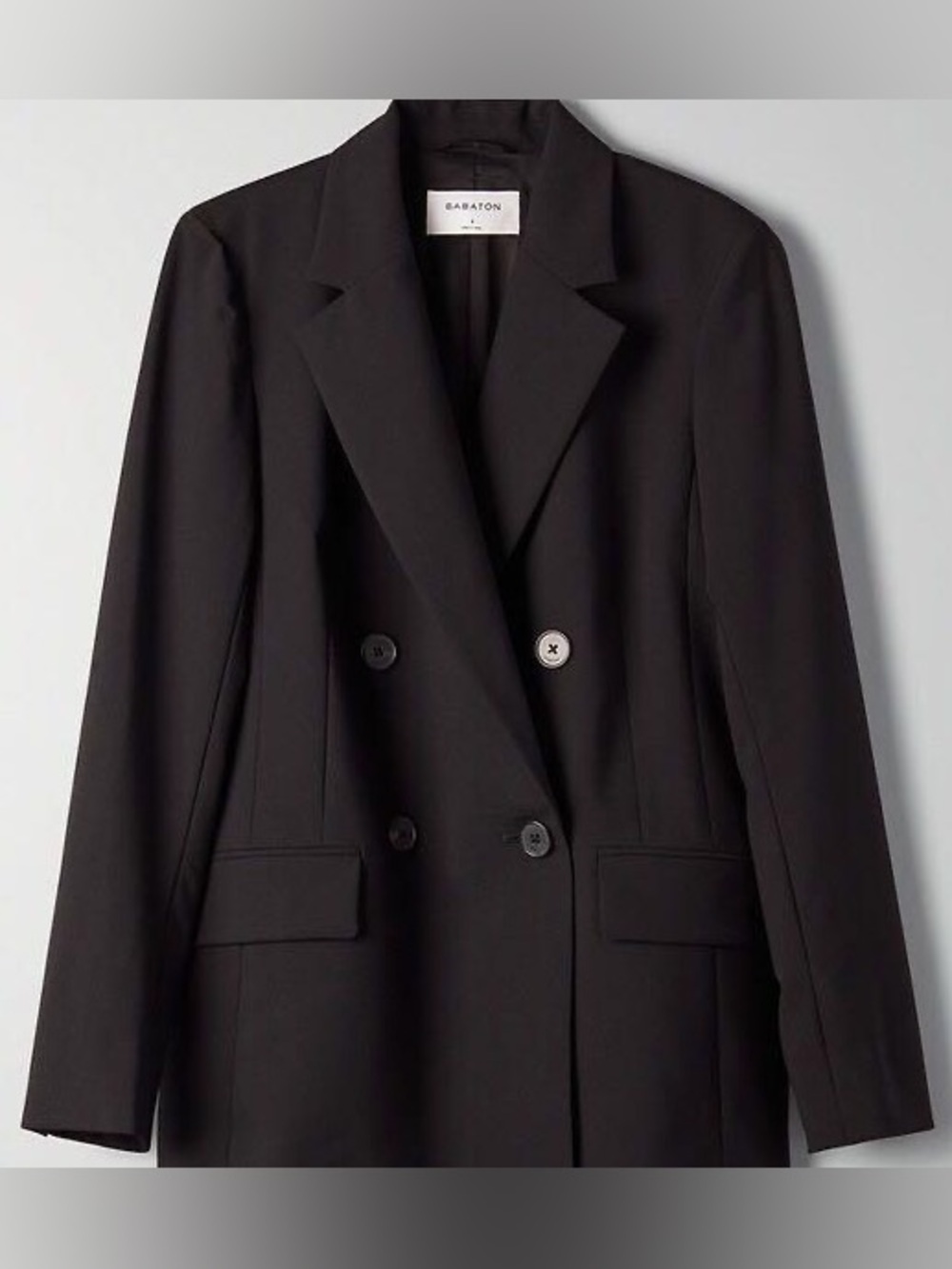 Babaton Black leonard Double-Breasted Blazer